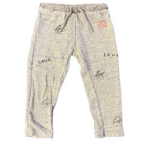 Zara Kids Gray Print Leggings - 2-3 years